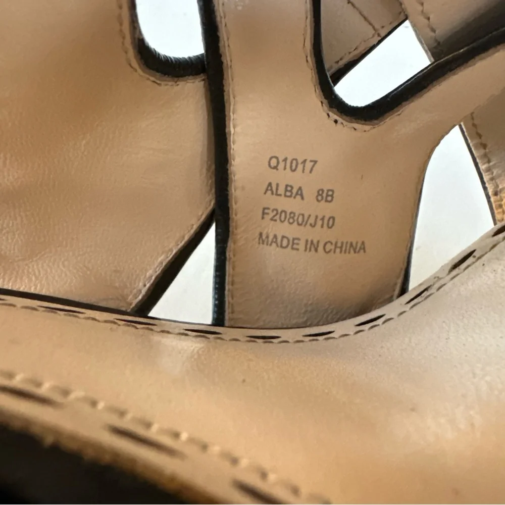 Coach Alba Sandals Black Leather Strappy Platform - Picture 13 of 13